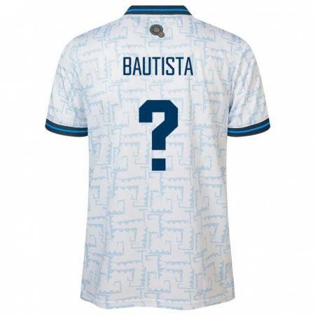 Kandiny Bambino Maglia El Salvador Ezequiel Bautista #0 Bianco Kit Gara Away 24-26 Maglietta