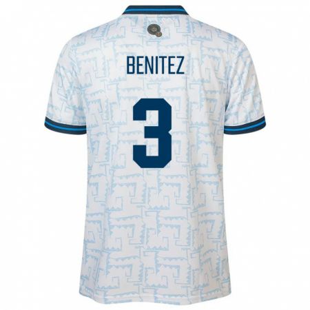 Kandiny Kinderen El Salvador Carolina Benitez #3 Wit Uitshirt Uittenue 24-26 T-Shirt