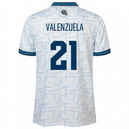 Kandiny Kinder El Salvador Ana Valenzuela #21 Weiß Auswärtstrikot Trikot 24-26 T-Shirt Österreich