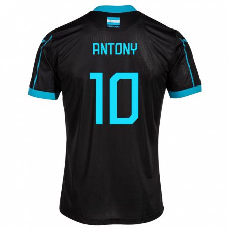 Kandiny Niño Camiseta Honduras Antony García #10 Negro 2ª Equipación 24-26 La Camisa México