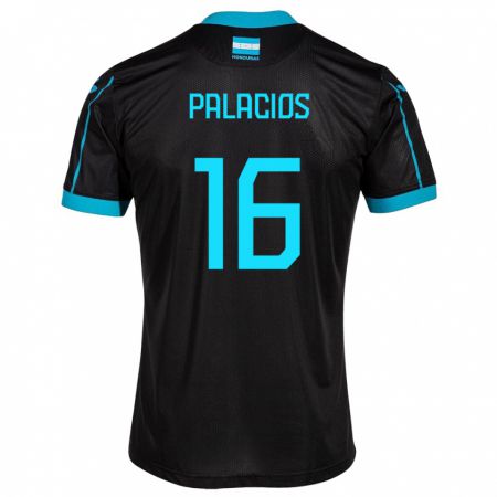 Kandiny Kinder Honduras Danilo Palacios #16 Schwarz Auswärtstrikot Trikot 24-26 T-Shirt Österreich