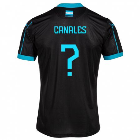 Kandiny Kinderen Honduras Cristian Canales #0 Zwart Uitshirt Uittenue 24-26 T-Shirt