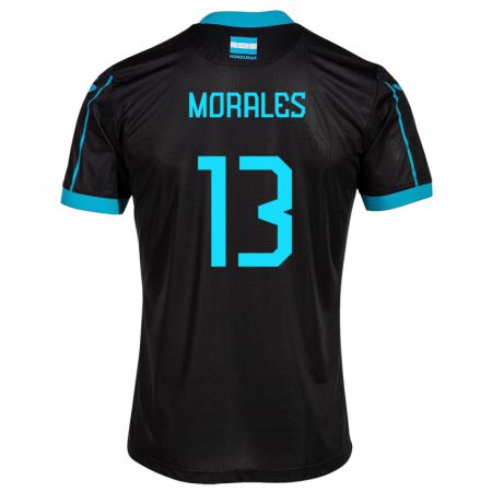 Kandiny Niño Camiseta Honduras Maikol Morales #13 Negro 2ª Equipación 24-26 La Camisa México