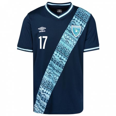 Kandiny Kinderen Guatemala Óscar Castellanos #17 Blauw Uitshirt Uittenue 24-26 T-Shirt België