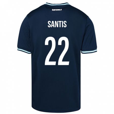 Kandiny Bambino Maglia Guatemala Diego Santis #22 Blu Kit Gara Away 24-26 Maglietta