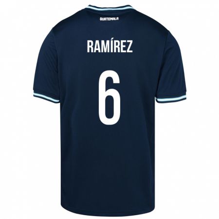 Kandiny Kinderen Guatemala Kevin Ramírez #6 Blauw Uitshirt Uittenue 24-26 T-Shirt