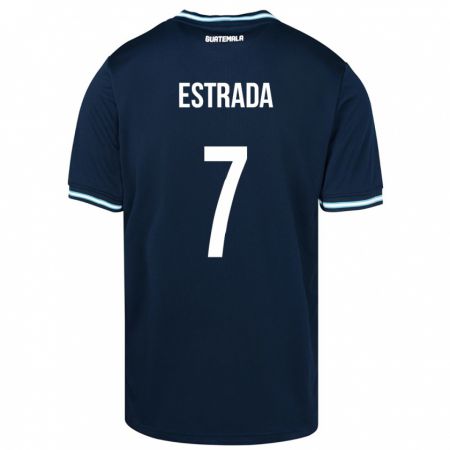 Kandiny Kinder Guatemala Javier Estrada #7 Blau Auswärtstrikot Trikot 24-26 T-Shirt Österreich