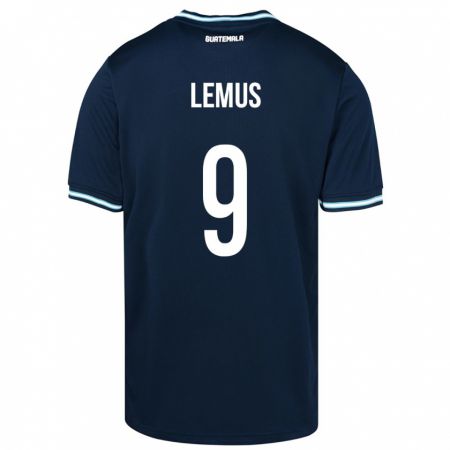 Kandiny Bambino Maglia Guatemala Erick Lemus #9 Blu Kit Gara Away 24-26 Maglietta