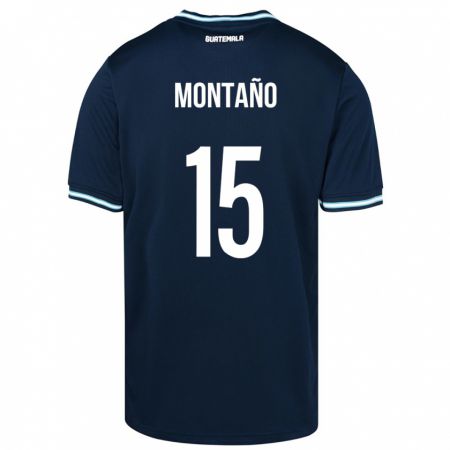 Kandiny Kinder Guatemala Figo Montaño #15 Blau Auswärtstrikot Trikot 24-26 T-Shirt Österreich