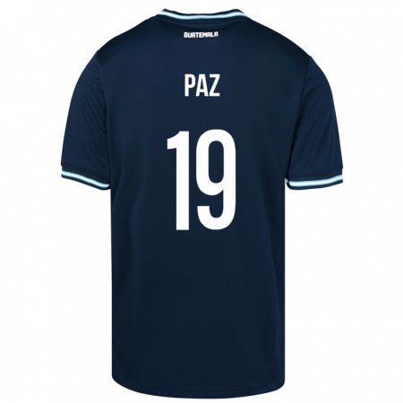 Kandiny Kinder Guatemala Vidal Paz #19 Blau Auswärtstrikot Trikot 24-26 T-Shirt Österreich