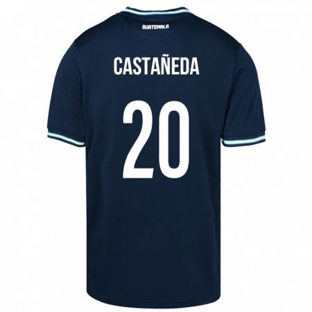 Kandiny Bambino Maglia Guatemala Brayam Castañeda #20 Blu Kit Gara Away 24-26 Maglietta