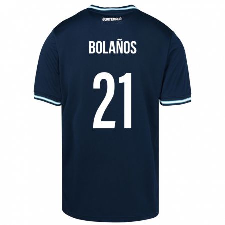 Kandiny Bambino Maglia Guatemala Diego Bolaños #21 Blu Kit Gara Away 24-26 Maglietta