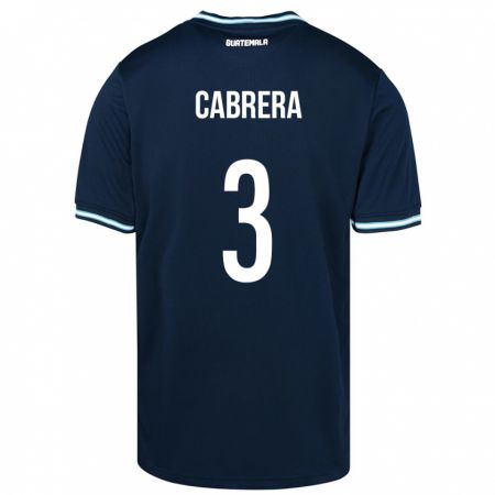 Kandiny Kinder Guatemala Gabriel Cabrera #3 Blau Auswärtstrikot Trikot 24-26 T-Shirt Österreich