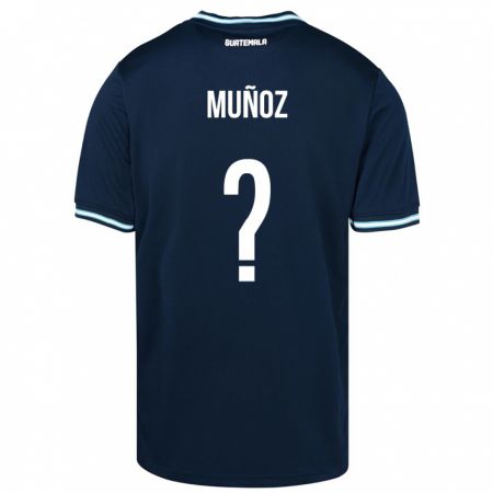 KandinyキッズグアテマラRudy Muñoz#0青アウェイシャツ24-26ジャージーユニフォーム