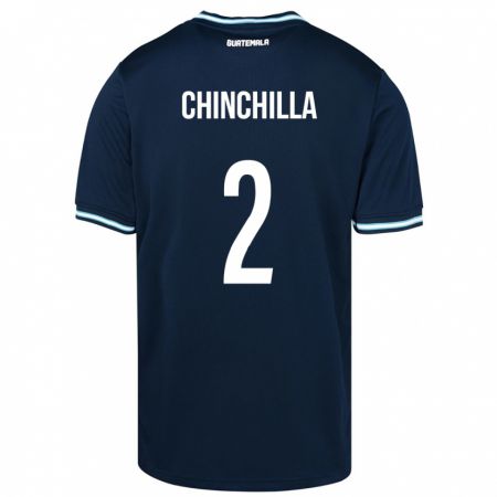 Kandiny Kinderen Guatemala Nicolás Chinchilla #2 Blauw Uitshirt Uittenue 24-26 T-Shirt