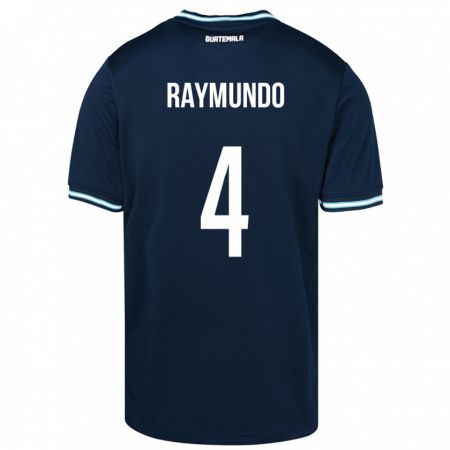 Kandiny Kinderen Guatemala Cristopher Raymundo #4 Blauw Uitshirt Uittenue 24-26 T-Shirt