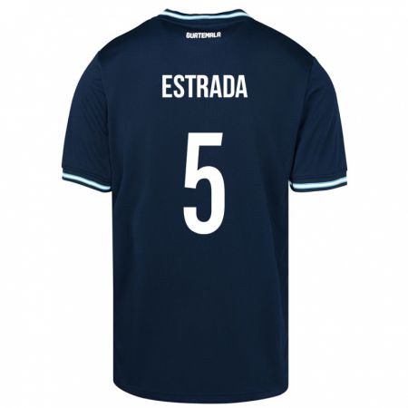 Kandiny Kinder Guatemala Elizabeth Estrada #5 Blau Auswärtstrikot Trikot 24-26 T-Shirt Österreich