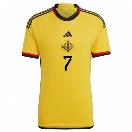 Kandiny Kinder Nordirland Caolan Donnelly #7 Weiß Auswärtstrikot Trikot 24-26 T-Shirt Österreich