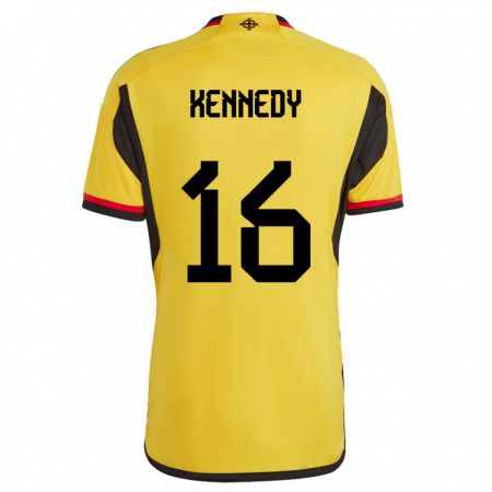 Kandiny Kinderen Noord-Ierland Matty Kennedy #16 Wit Uitshirt Uittenue 24-26 T-Shirt