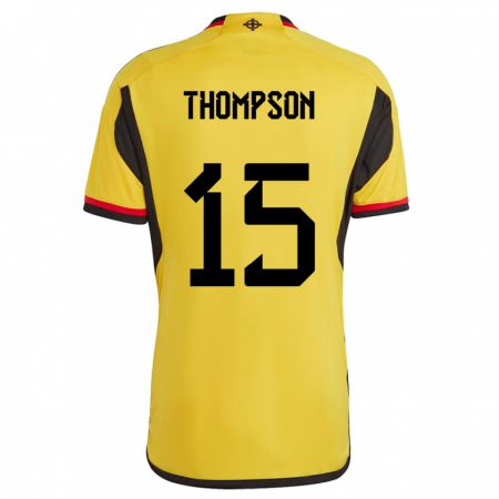 Kandiny Bambino Maglia Irlanda Del Nord Jordan Thompson #15 Bianco Kit Gara Away 24-26 Maglietta