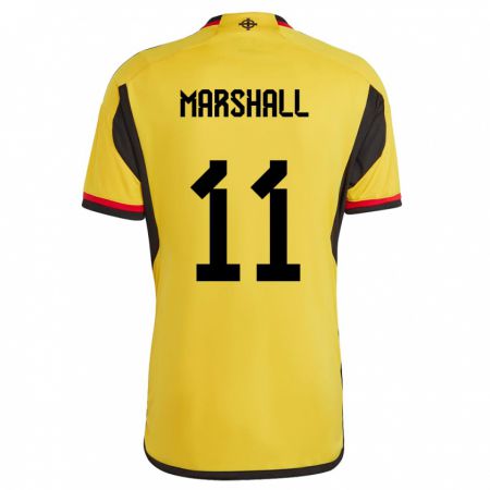 Kandiny Bambino Maglia Irlanda Del Nord Callum Marshall #11 Bianco Kit Gara Away 24-26 Maglietta