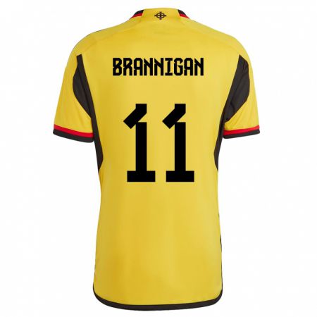 Kandiny Kinder Nordirland Cole Brannigan #11 Weiß Auswärtstrikot Trikot 24-26 T-Shirt Österreich