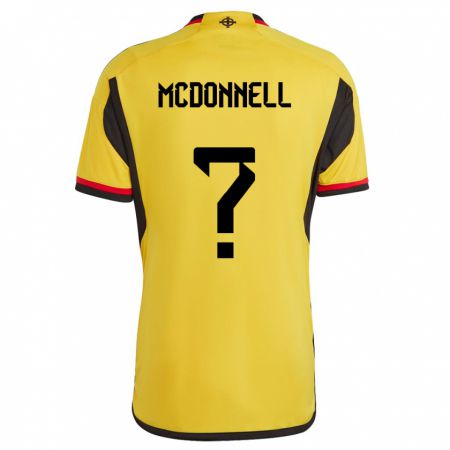 Kandiny Bambino Maglia Irlanda Del Nord Noah Mcdonnell #0 Bianco Kit Gara Away 24-26 Maglietta