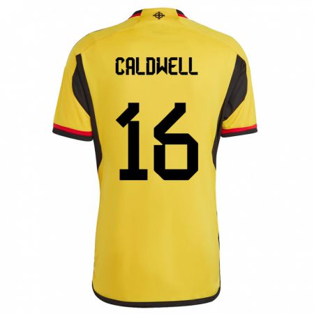 Kandiny Bambino Maglia Irlanda Del Nord Nadene Caldwell #16 Bianco Kit Gara Away 24-26 Maglietta