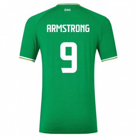 Kandiny Uomo Maglia Irlanda Sinclair Armstrong #9 Verde Kit Gara Home 24-26 Maglietta