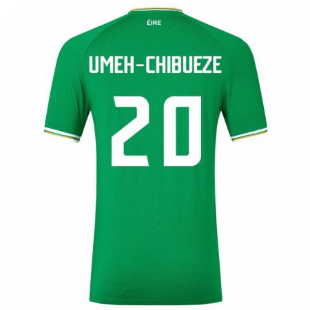 Kandiny Hombre Camiseta Irlanda Franco Umeh-Chibueze #20 Verde 1ª Equipación 24-26 La Camisa