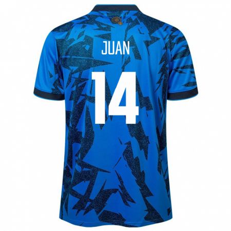 Kandiny Heren El Salvador Juan Sánchez #14 Blauw Thuisshirt Thuistenue 24-26 T-Shirt België