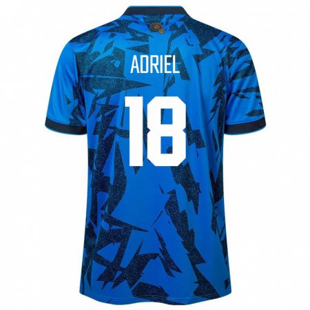 Kandiny Hombre Camiseta El Salvador Adriel Martínez #18 Azul 1ª Equipación 24-26 La Camisa México