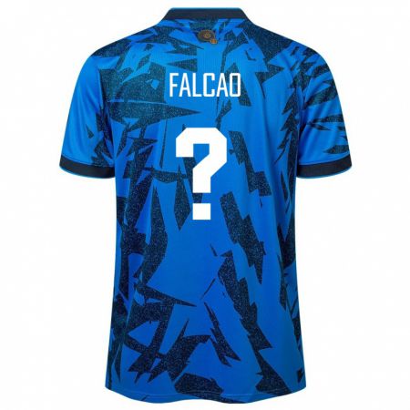 Kandiny Uomo Maglia El Salvador Kiano Falcao #0 Blu Kit Gara Home 24-26 Maglietta