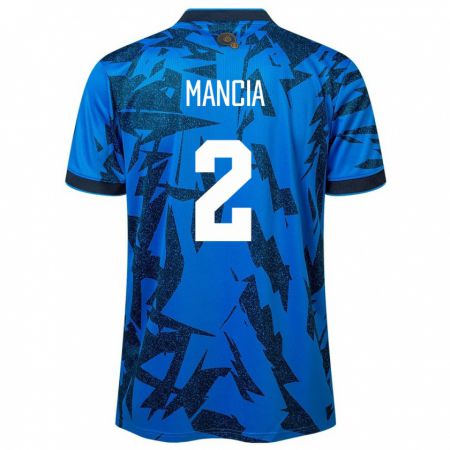 Kandiny Heren El Salvador Steven Mancia #2 Blauw Thuisshirt Thuistenue 24-26 T-Shirt