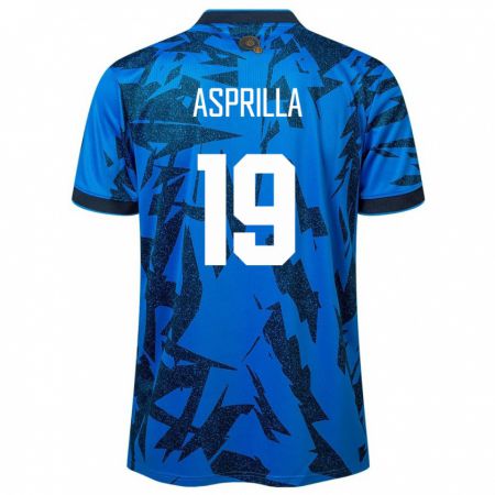 Kandiny Hombre Camiseta El Salvador Jair Asprilla #19 Azul 1ª Equipación 24-26 La Camisa México