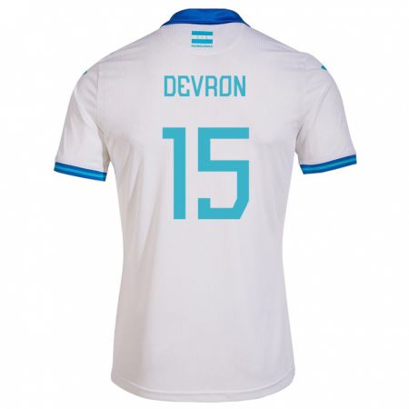 Kandiny Uomo Maglia Honduras Devron García #15 Bianco Kit Gara Home 24-26 Maglietta