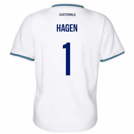 Kandiny Hombre Camiseta Guatemala Nicholas Hagen #1 Blanco 1ª Equipación 24-26 La Camisa