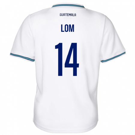 Kandiny Hombre Camiseta Guatemala Darwin Lom #14 Blanco 1ª Equipación 24-26 La Camisa