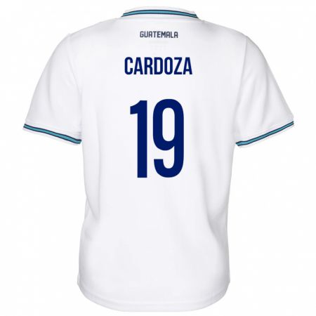 Kandiny Herren Guatemala Elmer Cardoza #19 Weiß Heimtrikot Trikot 24-26 T-Shirt Österreich