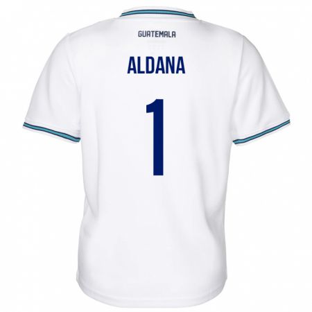 Kandiny Hombre Camiseta Guatemala David Aldana #1 Blanco 1ª Equipación 24-26 La Camisa