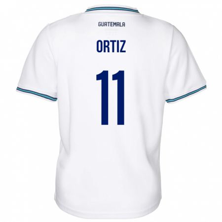 Kandiny Hombre Camiseta Guatemala Andersson Ortiz #11 Blanco 1ª Equipación 24-26 La Camisa