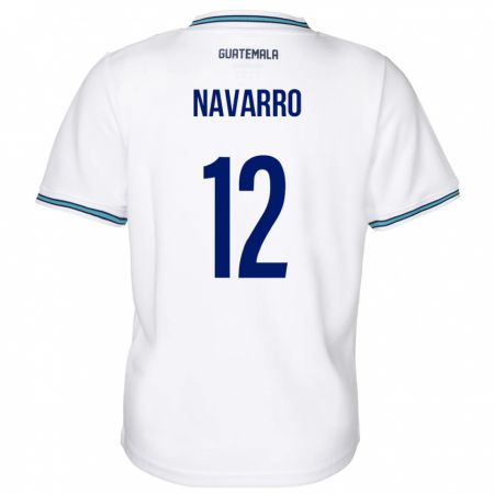 Kandiny Hombre Camiseta Guatemala Kenderson Navarro #12 Blanco 1ª Equipación 24-26 La Camisa