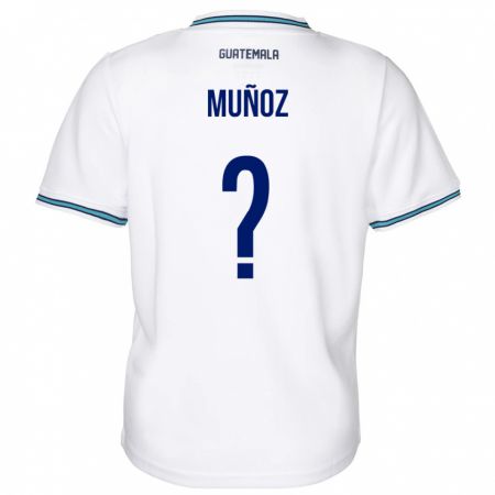 Kandiny Hombre Camiseta Guatemala Rudy Muñoz #0 Blanco 1ª Equipación 24-26 La Camisa