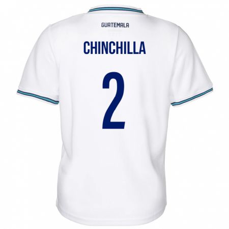 KandinyメンズグアテマラNicolás Chinchilla#2白ホームシャツ24-26ジャージーユニフォーム