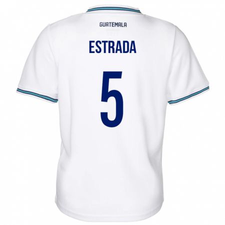 Kandiny Hombre Camiseta Guatemala Elizabeth Estrada #5 Blanco 1ª Equipación 24-26 La Camisa