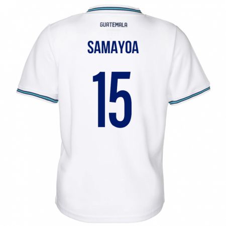 Kandiny Hombre Camiseta Guatemala Giselle Samayoa #15 Blanco 1ª Equipación 24-26 La Camisa