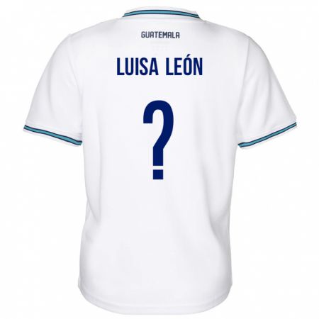 Kandiny Hombre Camiseta Guatemala Luisa León #0 Blanco 1ª Equipación 24-26 La Camisa