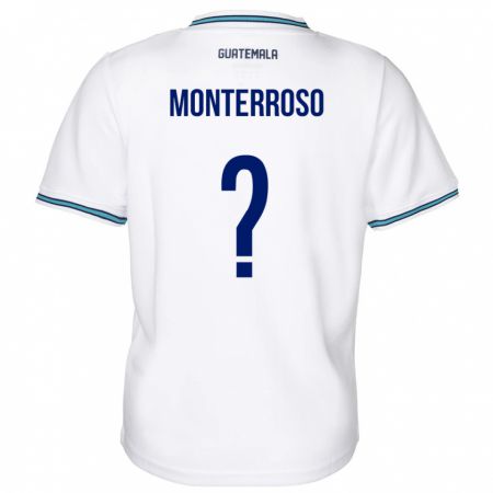 Kandiny Hombre Camiseta Guatemala María Monterroso #0 Blanco 1ª Equipación 24-26 La Camisa