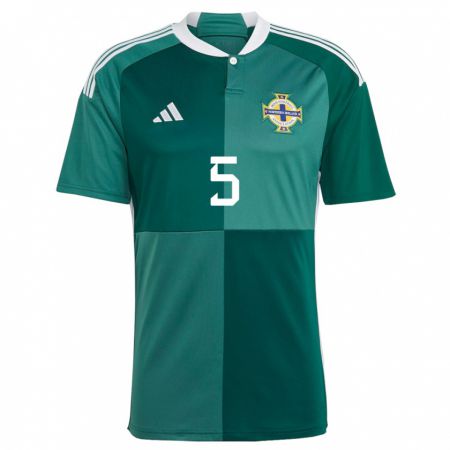 Kandiny Hombre Camiseta Irlanda Del Norte Conor Haughey #5 Verde 1ª Equipación 24-26 La Camisa