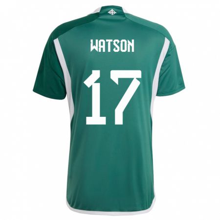 Kandiny Heren Noord-Ierland Alex Watson #17 Groente Thuisshirt Thuistenue 24-26 T-Shirt